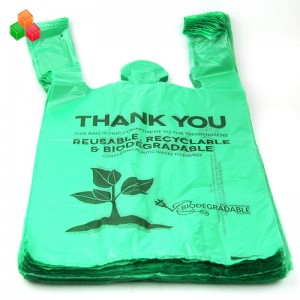 Rotolo personalizzato del sacchetto della spesa dei rifiuti della spazzatura di plastica biodegradabile 100% compostabile 100% non tossico colorato colorato + tossico d2w